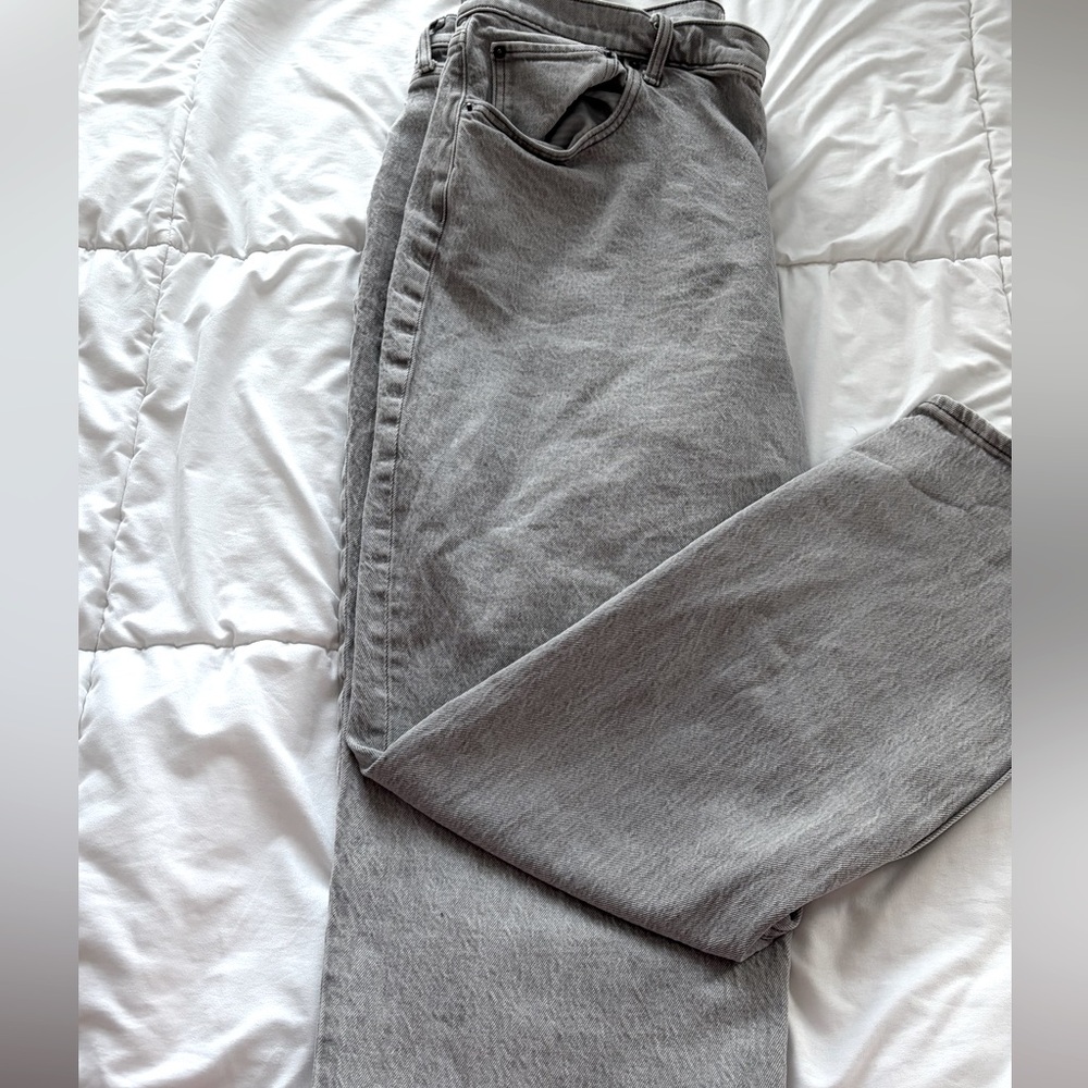 Abercrombie & Fitch Curve Love Light Gray Jeans